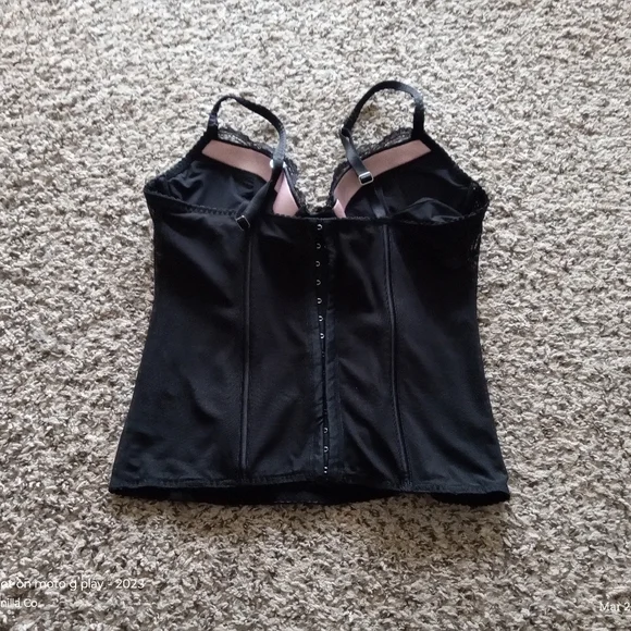 Victoria's Secret Women's Corset Bra Black Pink Size 36C 2008 - Picture 3 of 8